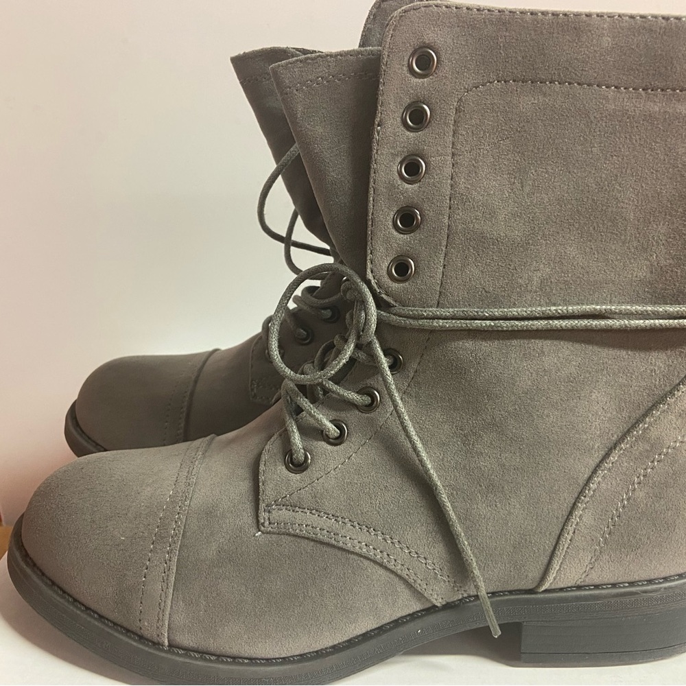 Grey Suede booties